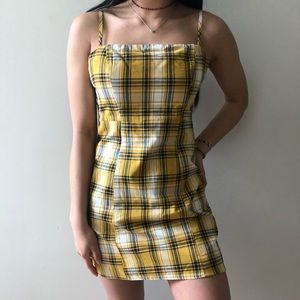 Yellow Plaid Dress